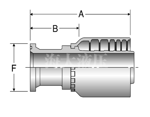 上海派克14AS6 SAE61系列直法兰接头